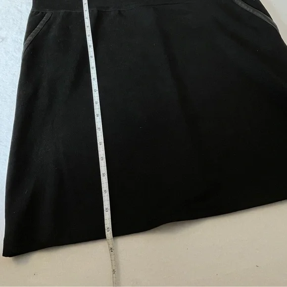 Zara Faux Suede Black Midi Dress with‎ Pockets Size M - Picture 6 of 9